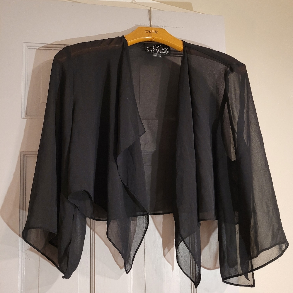 Alex evening black shaw size medium